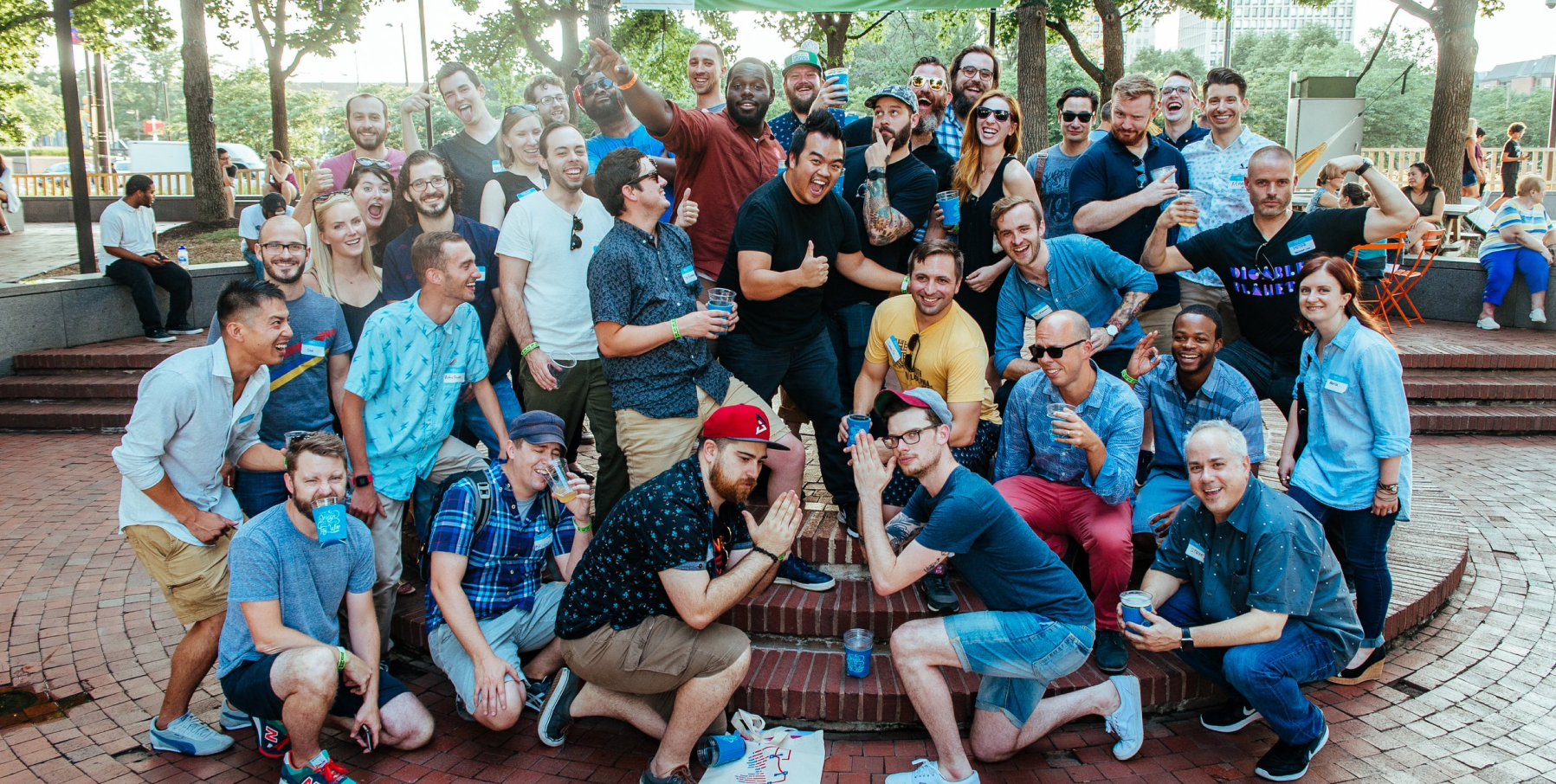 Group photo from a summer meet-up with PHLDesign